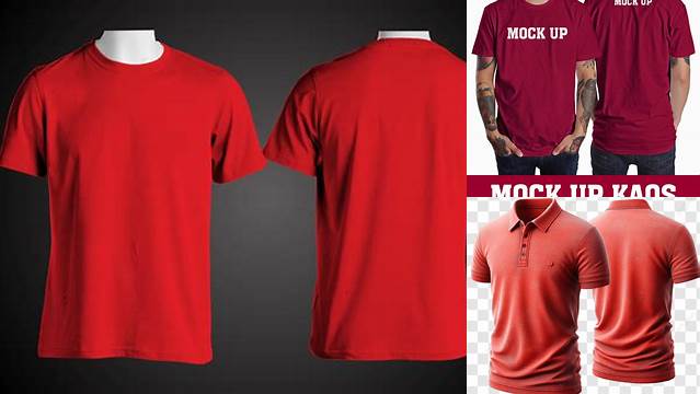 7101+ Mockup Kaos Polos Merah Free PSD Mockup Resource