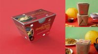 7103+ Chinese Food Packaging Mockup Custom PSD Mockup Template