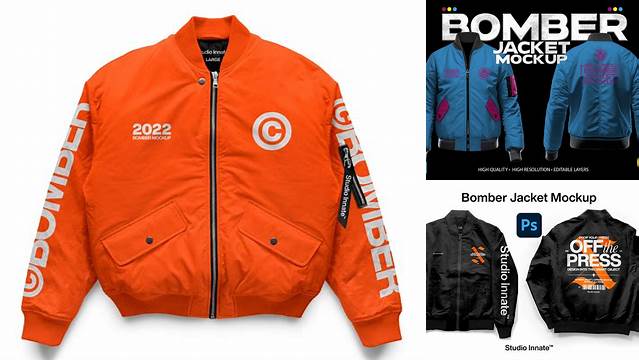 7106+ Mockup Bomber Best for Showcase