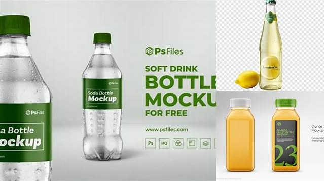 7106+ Plastic Bottle With Lemonade PSD Mockup PSD Download