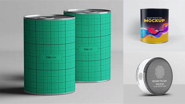 711+ Metallic Round Tin Can PSD Mockup Digital Download