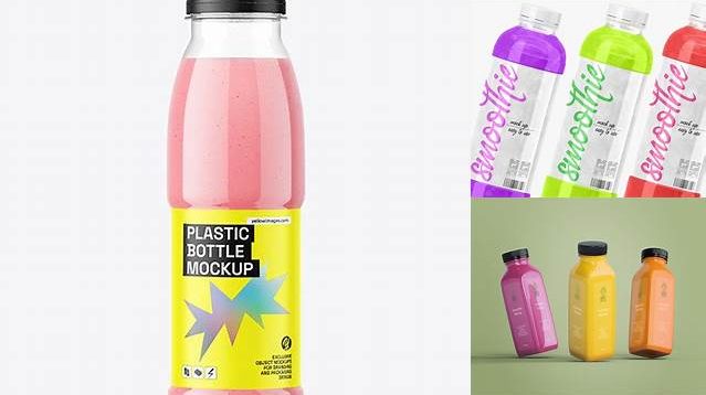 7110+ Clear Plastic Smoothie Bottle PSD Mockup Download Free