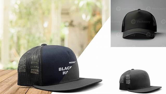 7112+ Black Trucker Hat Mockup Editable Mockup PSD