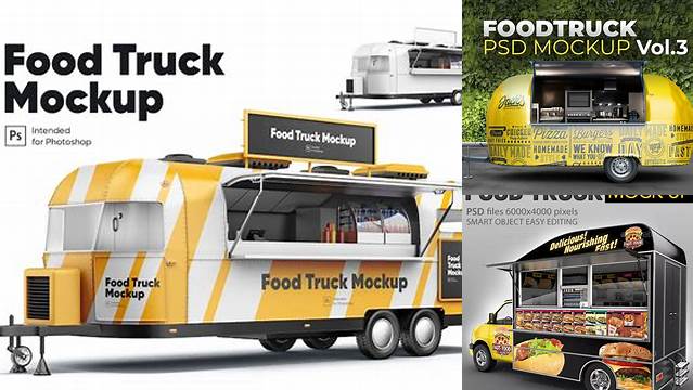 7114+ Food Truck Mockups Creative Photoshop Resources