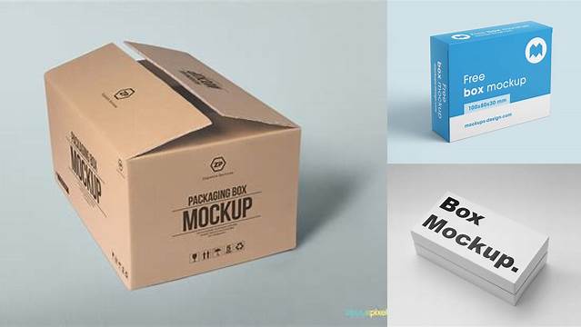 7115+ Box PSD Mockup Half Side View Unique Free Photoshop Files