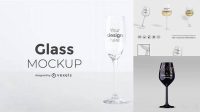 7117+ Red Champagne Glass PSD Mockup Best Free Mockup PSD