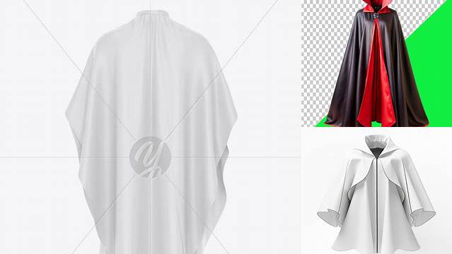 7119+ Cape Mockup Elegant PSD Mockup