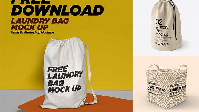 712+ Laundry Bag Mockup Free Free Graphic Resource