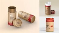 7125+ Two Paper Glossy Tubes PSD Mockup Creative Free PSD Graphic Design