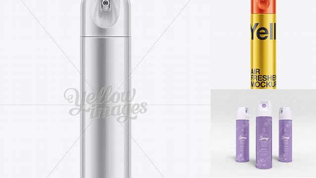 7126+ Aluminum Air Freshener Bottle PSD Mockup Advanced Photoshop Template