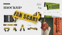 7126+ Fan Scarf Mockup Free PSD