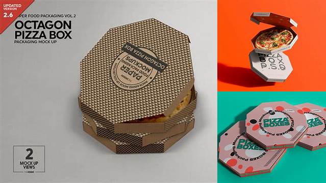 7128+ Octagon Pizza Box Mockup Free PSD Download