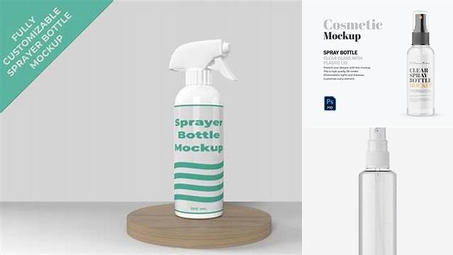 7130+ 150ml Plastic Sprayer Bottle PSD Mockup Professional Graphic PSD Download