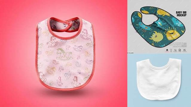 7131+ Baby Bib PSD Mockup Front View Elegant Free Template