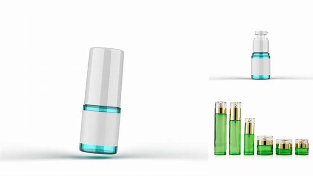 7135+ 50ml Green Glass ?osmetic Bottle Advanced Photoshop Design Free