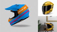 7141+ Motocross Helmet PSD Mockup Side View Unique High-Resolution PSD