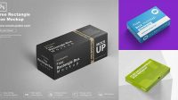 7144+ Flat Rectangle Box Mockup Free PSD Download