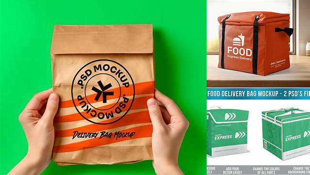 7145+ Food Delivery Bag Mockup Premium Quality Freebie