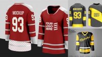 7145+ Ice Hockey Jersey Mockup Free High-End PSD Download