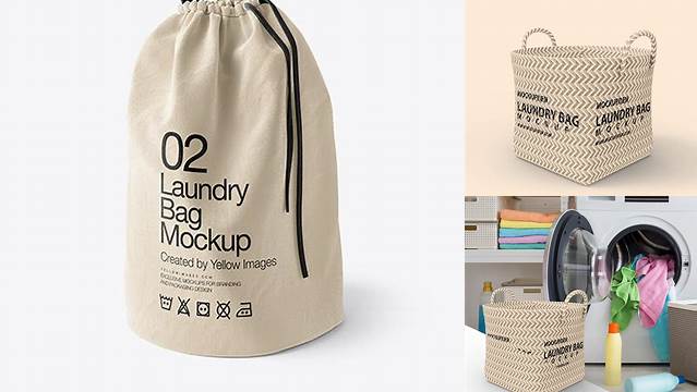 7147+ Laundry Bag Mockup Editable PSD File