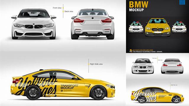 7148+ Bmw Mockup Layered PSD File