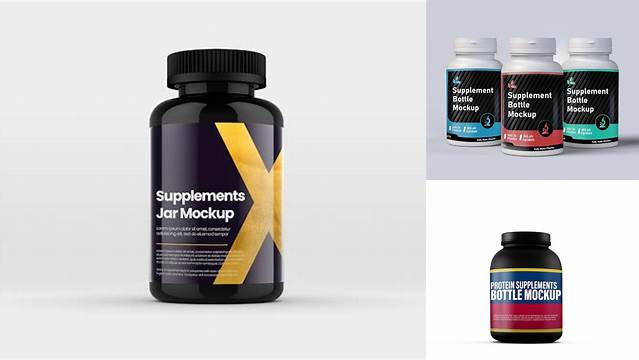 7148+ Matte Plastic Supplement Jar PSD Mockup Exclusive Digital PSD Resource