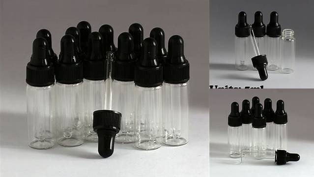 7154+ Clear Glass Dropper Bottle with Oil & Box PSD Mockup Include TIFF