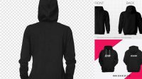 7158+ Mockup Hoodie Polos Hitam Best for Showcase