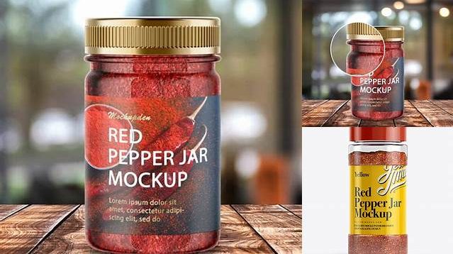 7160+ Red Pepper Jar PSD Mockup Professional Quality Freebie PSD File