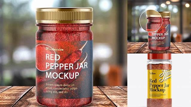 7160+ Red Pepper Jar PSD Mockup Professional Quality Freebie PSD File