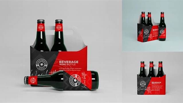 7161+ Glossy Bottle With Paper Box Creative Design PSD Free Download