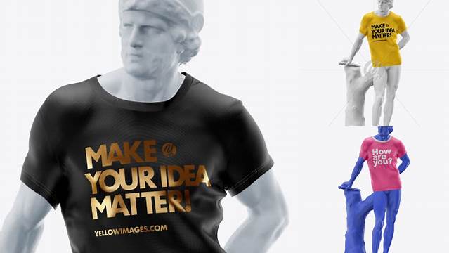 7164+ Man’s Statue Wearing a T-Shirt PSD Mockup Free Downloadable PSD