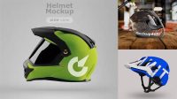 7166+ Cycling Helmet PSD Mockup Side View Professional Photoshop Design Freebie