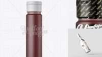 7168+ Frosted Glass Fruit Liqueur Bottle PSD Mockup Advanced Photoshop Design Free