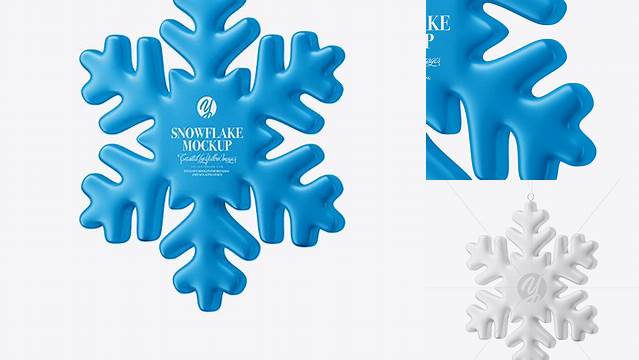 7173+ Matte Snowflake PSD Mockup Half Side View Elegant PSD Mockup