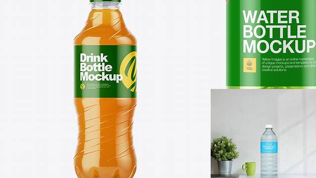 7181+ Clear PET Bottle With Soft Drink PSD Mockup Exclusive Free Creative Mockup File