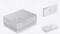 7181+ Paper Box PSD Mockup Halfside View High-Angle Shot High-End Creative PSD Template