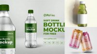 7183+ 330ml Soda Bottle PSD Mockup Modern Photoshop Resource