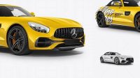 7183+ Mercedes AMG GT Roadster PSD Mockup Half Side View High-Quality Creative PSD