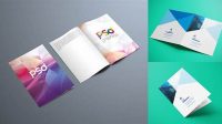 7188+ Open Bi-Fold Brochure PSD Mockup Creative Free Photoshop Template