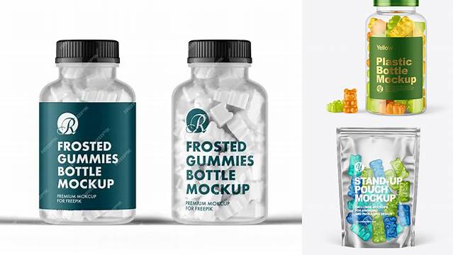 7192+ Gummies Bottle Mockup Best for Showcase