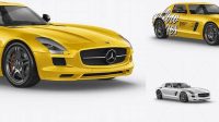 7192+ Mercedes-Benz SLS AMG PSD Mockup Half Side View Premium Freebie for Designers