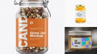 7193+ Candies Glass Jar PSD Mockup Custom Mockup PSD for Free