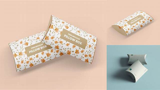 7195+ Pillow Box Mockup Free Hight Resolution