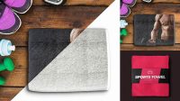 7202+ Gym Towel Mockup Download Free