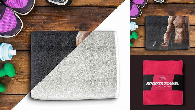 7202+ Gym Towel Mockup Download Free