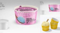 7203+ Paper Pistachio Ice Cream Cup PSD Mockup Smart Object Free Photoshop File