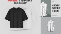 7204+ Oversized T-shirt Mockup Elegant Free Template