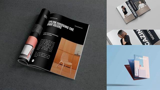 7206+ Glossy Magazine Mockup Creative and Modern PSD Freebie