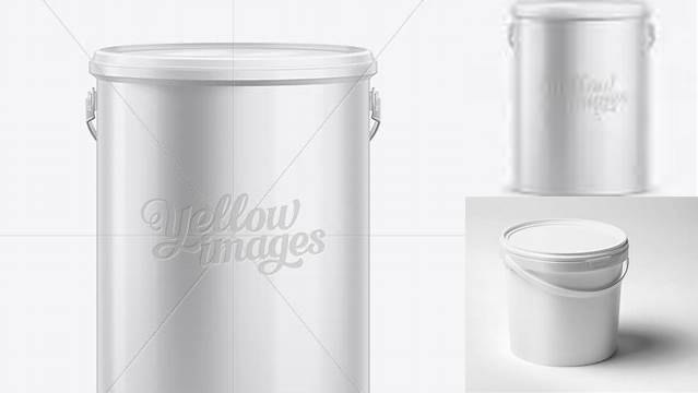 7207+ 5L Plastic Paint Pail PSD Mockup Easy-to-Edit Photoshop Freebie